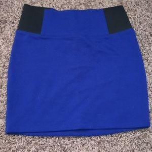 Blue zipper skirt